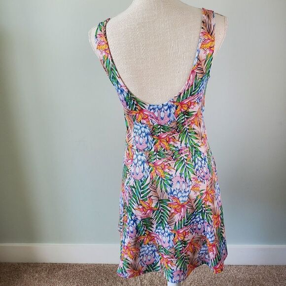 DIVIDED BY H&M WOMEN'S FLORAL SKATER DRESS SIZE 8 - Picture 3 of 6